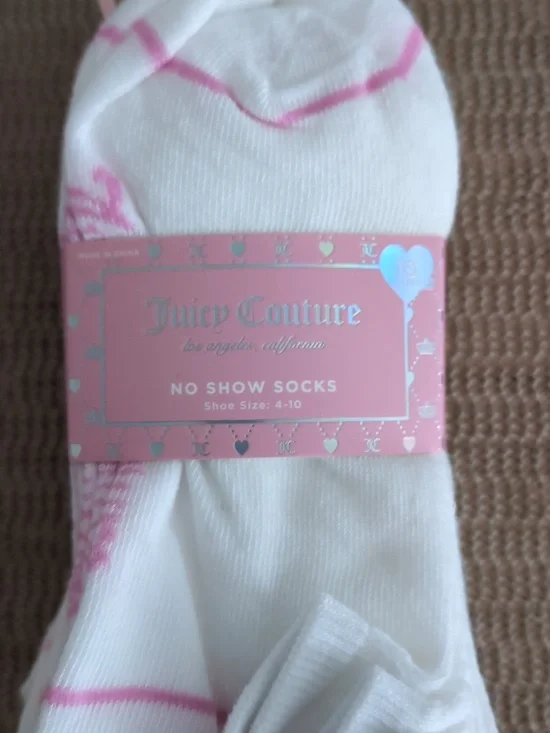 Juicy Couture No-Show Socks Pack Of 10 New - Picture 2 of 5